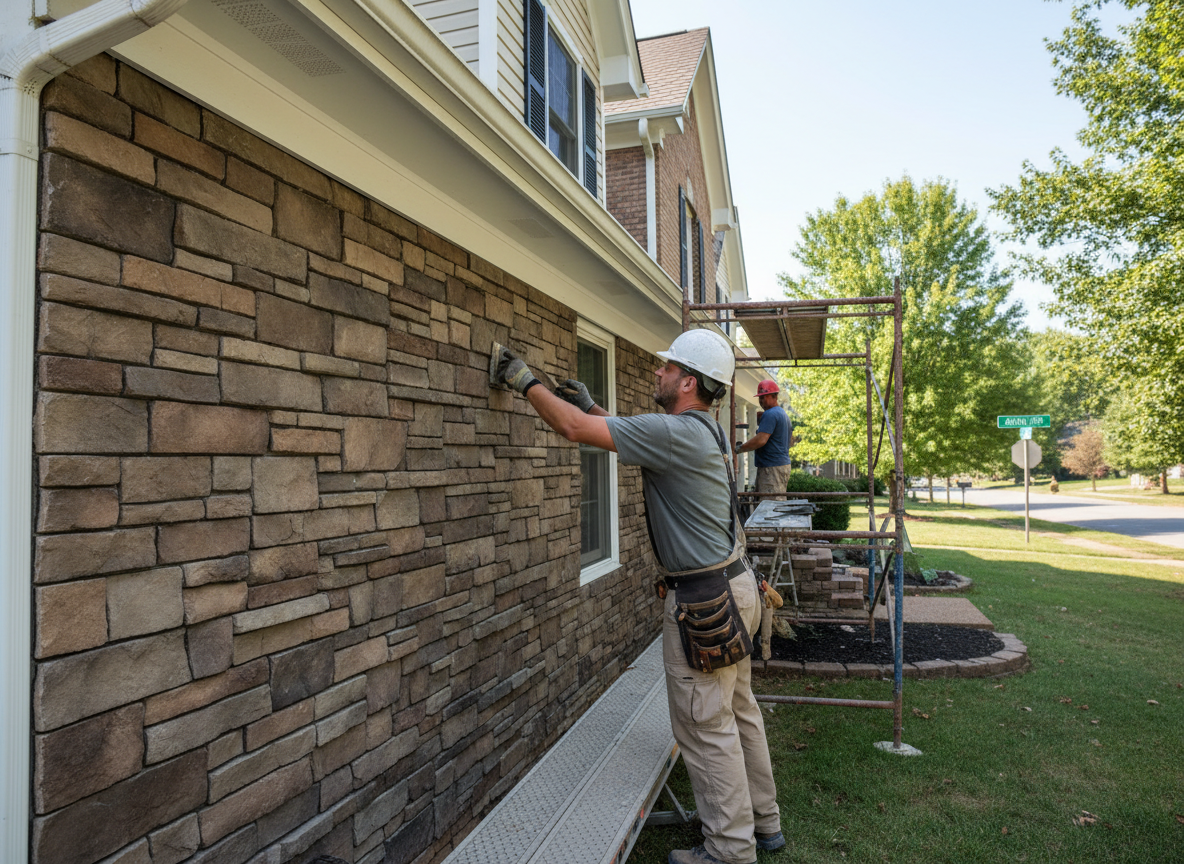 faux stone siding in Anderson Township