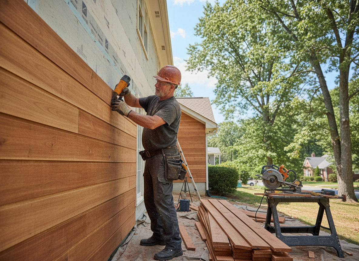 wood siding in Anderson Township
